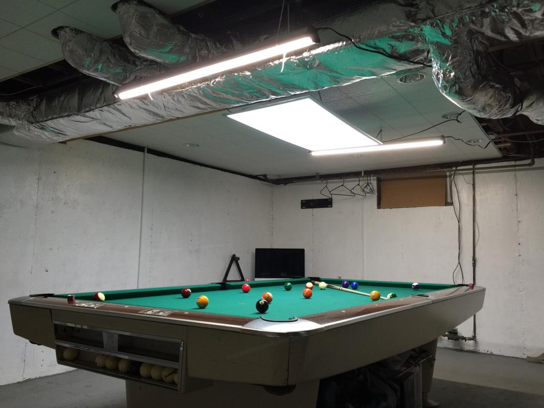 led lights on pool table